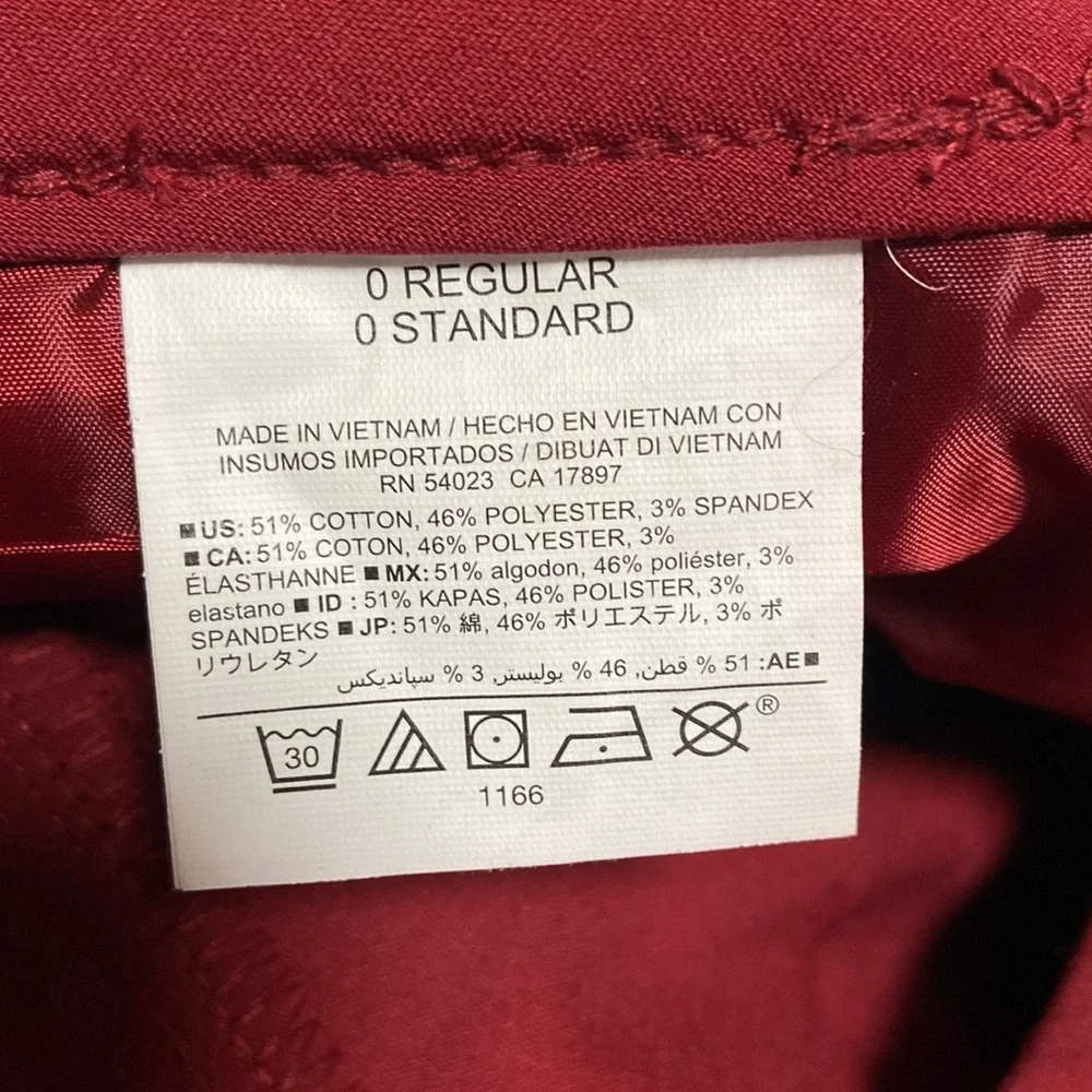 Old Navy Mid Rise Fitted Red Pants